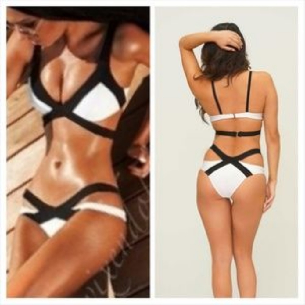 Summer SALE!!! Sexy pink and black bikini set - Picture 3 of 6
